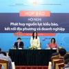 Quang cảnh buổi họp báo. (Ảnh: Phạm Kiên/TTXVN)