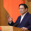 Thủ tướng Phạm Minh Chính kết luận Phiên họp Chính phủ chuyên đề xây dựng pháp luật tháng 12. (Ảnh: Dương Giang/TTXVN)