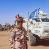 Phái bộ Gìn giữ Hòa bình của LHQ tại Mali (MINUSMA) tới thành phố Gao, sau khi rút khỏi căn cứ Tessalit và Aguelok, Bắc Mali, ngày 25/10/2023. (Ảnh: AFP/TTXVN)