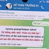 Tin nhắn lừa đảo. Ảnh minh họa. (Nguồn: TTXVN)