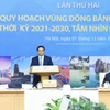 Thủ tướng Phạm Minh Chính chủ trì Hội nghị Hội đồng Điều phối vùng Đồng bằng sông Hồng. (Ảnh: Dương Giang/TTXVN)