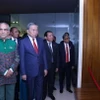 Chủ tịch nước Tô Lâm cùng Tổng thống Timor-Leste Jose Ramos-Horta tham quan Bảo tàng Hồ Chí Minh. (Ảnh: Lâm Khánh/TTXVN)