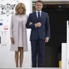 Tổng thống Pháp Emmanuel Macron và Phu nhân. (Nguồn: AP)