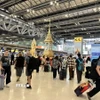 Sân bay Suvarnabhumi tấp nập khách qua lại. (Ảnh Đỗ Sinh/TTXVN)