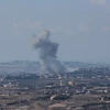 Khói bốc lên sau cuộc không kích của Israel xuống Nabatieh, Liban ngày 29/9/2024. (Ảnh: THX/TTXVN)
