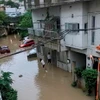 Cảnh ngập do mưa lớn ở Okinawa, Nhật Bản. (Ảnh: Reuters)