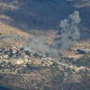 Khói bốc lên sau cuộc không kích của Israel xuống Kfarchouba, Liban ngày 16/9. (Ảnh: THX/TTXVN)