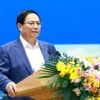 Thủ tướng Phạm Minh Chính phát biểu chỉ đạo hội nghị. (Ảnh: Dương Giang/TTXVN)