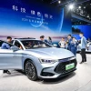Mẫu xe điện của BYD tại triển lãm ô tô ở tỉnh Quảng Đông, Trung Quốc. (Ảnh: THX/TTXVN)