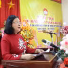 Ủy viên Bộ chính trị, Bí thư Thành ủy, Trưởng đoàn đại biểu Quốc hội thành phố Hà Nội Bùi Thị Minh Hoài phát biểu tại ngày hội. (Ảnh: Nguyễn Thắng/TTXVN.)
