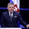 Thủ tướng Slovakia Robert Fico phát biểu tại Brussels, Bỉ, ngày 21/3/2024. (Ảnh: AFP/TTXVN)