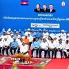 Hoạt động vận động tranh cử tại trụ sở Đảng bộ CPP Thủ đô Phnom Penh trong ngày đầu của chiến dịch vận động tranh cử Thượng viện Campuchia khóa V (10/02). (Ảnh: TTXVN phát)