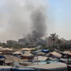 Khói bốc lên sau cuộc không kích của Israel xuống thành phố Khan Younis, Dải Gaza ngày 13/7/2024. Ảnh: THX/TTXVN
