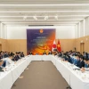 Các đại biểu thảo luận tại Diễn đàn về hợp tác nguồn nhân lực chất lượng cao. (Ảnh: Phạm Tuân/TTXVN)
