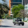 Xe cảnh sát tuần tra trên đường phố tại Port-au-Prince, Haiti, ngày 2/4Ảnh: AFP/TTXVN)