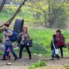 Người di cư tại Tompa, Hungary. (Ảnh: AFP/TTXVN)