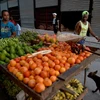 Người dân bán rau quả trên đường phố tại La Habana, Cuba, ngày 11/6/2019. (Ảnh: AFP/ TTXVN)