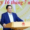 Thủ tướng Phạm Minh Chính phát biểu tại Hội nghị thúc đẩy đầu tư công năm 2024. (Ảnh: Dương Giang/TTXVN)