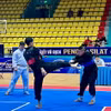 Sau lễ khai mạc Giải vô địch Pencak Silat Quốc gia năm 2024, các vận động viên bước vào các nội dung thi đấu của giải. (Ảnh: Huỳnh Sơn/TTXVN)