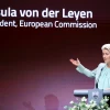 Chủ tịch Ủy ban châu Âu (EC) Ursula von der Leyen phát biểu tại Diễn đàn Chiến lược Bled ở Slovenia ngày 2/9. (Ảnh: THX/TTXVN)
