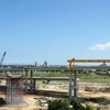 Dự án đường ven biển nối cảng Liên Chiểu có tổng mức đầu tư 1.203 tỷ đồng, đã giải ngân được 558,117 tỷ đồng, đạt 46% tổng mức đầu tư. (Ảnh: Quốc Dũng/TTXVN)