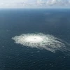 Trong ảnh: Vị trí rò rỉ trên đường ống Dòng chảy phương Bắc dưới biển Baltic ngày 27/9/2022. (Ảnh: THX/TTXVN)