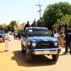 Cảnh sát vũ trang làm nhiệm vụ tại khu vực kiểm soát bởi quân đội Sudan ở Omdurman. (Ảnh: THX/TTXVN)