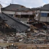 Cảnh đổ nát tại thành phố Wajima, tỉnh Ishikawa sau động đất. (Nguồn; AFP/TTXVN)