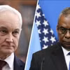 Bộ trưởng Quốc phòng Nga Andrei Belousov và người đồng cấp Mỹ Lloyd Austin. (Ảnh: GettyImages)