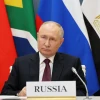 Tổng thống Nga Vladimir Putin dự Hội nghị thượng đỉnh bất thường trực tuyến của nhóm BRICS tại Moskva, ngày 21/11/2023. (Ảnh: AFP/TTXVN)