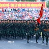 Khối lực lượng đặc biệt tinh nhuệ tham gia diễu binh tại tại Lễ míttinh, diễu binh, diễu hành kỷ niệm 70 năm Chiến thắng lịch sử Điện Biên Phủ (7/5/1954-7/5/2024). (Ảnh: TTXVN)