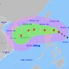 Hướng đi của cơn bão. (Ảnh: Trung tâm Dự báo Khí tượng Thủy văn Quốc gia)