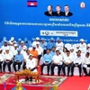Hoạt động vận động tranh cử tại trụ sở Đảng bộ CPP Thủ đô Phnom Penh trong ngày đầu của chiến dịch vận động tranh cử Thượng viện Campuchia khóa V (10/02). (Ảnh: TTXVN phát)