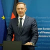 Ông Christian Lindner phát biểu trong một cuộc họp báo ở Berlin. (Ảnh: AFP/TTXVN)