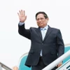 Thủ tướng Phạm Minh Chính lên đường về nước, kết thúc chuyến tham dự Diễn đàn Kinh tế thế giới và làm việc tại Trung Quốc. (Ảnh: Dương Giang/TTXVN)
