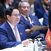 Thủ tướng Phạm Minh Chính tham dự và phát biểu tại Phiên toàn thể Hội nghị Cấp cao ASEAN lần thứ 44. (Ảnh: Dương Giang/TTXVN)