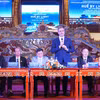 Ngài Olivier Brochet - Đại sứ Pháp tại Việt Nam phát biểu tại họp báo. (Ảnh: Mai Trang/TTXVN)