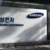 Biểu tượng hãng điện tử Samsung tại Seoul (Hàn Quốc). (Ảnh: AFP/TTXVN)