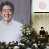 Phu nhân cố Thủ tướng Nhật Bản Abe Shinzo, bà Akie, phát biểu tại Lễ Tưởng niệm một năm ngày ông Abe bị sát hại, tại Tokyo, ngày 8/7/2023. (Ảnh: Kyodo/TTXVN)