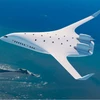 Một thiết kế máy bay thân cánh hỗn hợp của JetZero. (Nguồn: CNN/Ảnh chụp màn hình)