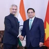 Thủ tướng Phạm Minh Chính tiếp Bộ trưởng Ngoại giao Ấn Độ Subrahmanyam Jaishankar. (Ảnh: Dương Giang/TTXVN)
