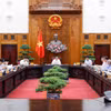 Thủ tướng Phạm Minh Chính chủ trì họp Thường trực Chính phủ về Đề án chủ trương đầu tư đường sắt tốc độ cao trên trục Bắc-Nam và các dự án đường sắt quan trọng quốc gia. (Ảnh: Dương Giang/TTXVN)