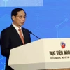 Bộ trưởng Ngoại giao Bùi Thanh Sơn phát biểu bế mạc Diễn đàn Tương lai ASEAN 2024. (Ảnh: An Đăng/TTXVN)