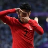 Son Heung-min và Hàn Quốc sẽ đối mặt thử thách lớn ở vòng 1/8. (Ảnh: THX/TTXVN)