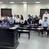 Các bị cáo tại phiên tòa. (Ảnh: Kim Anh/TTXVN)