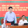 Ông Lương Cường, Ủy viên Bộ Chính trị, Thường trực Ban Bí thư phát biểu tại buổi làm việc. (Ảnh: Phương Hoa/TTXVN)