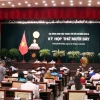 Quang cảnh phiên khai mạc Kỳ họp thứ 17, Hội đồng Nhân dân Thành phố Hồ Chí Minh khóa X. (Ảnh: Xuân Khu/TTXVN)