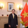 Đại sứ Việt Nam tại Canada Phạm Vinh Quang phát biểu tại buổi lễ. (Ảnh: Trung Dũng/TTXVN)