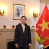 Đại sứ Việt Nam tại Canada Phạm Vinh Quang phát biểu tại buổi lễ. (Ảnh: Trung Dũng/TTXVN)