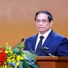 Thủ tướng Phạm Minh Chính phát biểu tri ân người có công với cách mạng. (Ảnh: Dương Giang/TTXVN)